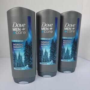 3 PACK - Dove Men+Care Limited Edition Holiday Body Wash Nordic Nights 18 fl oz